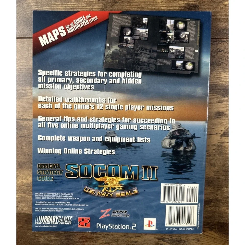 SOCOM(TM) II U.S. Navy SEALs Official Strategy Guide Like New Clean Fast Shippin